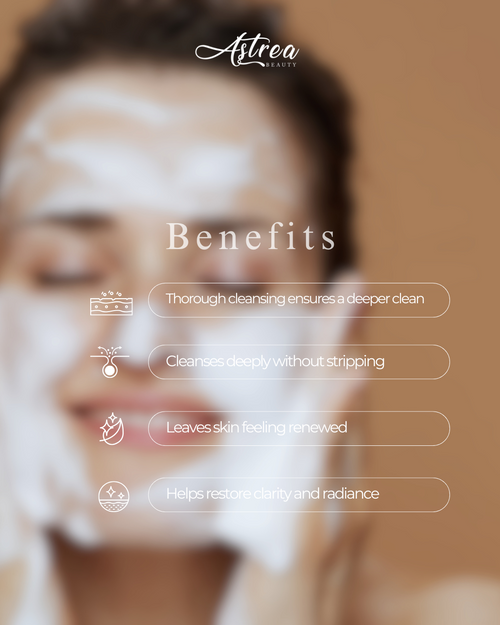 premium 3 step face cleansing routine clear pores glowing skin