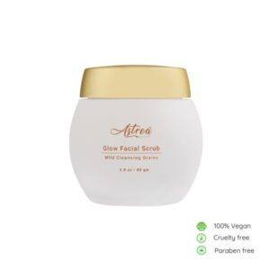Glow Facial Scrub | Mild Cleansing Grains | Daily Gentle Exfoliation | Brightening & Clarifying | 80gm / 2.8oz